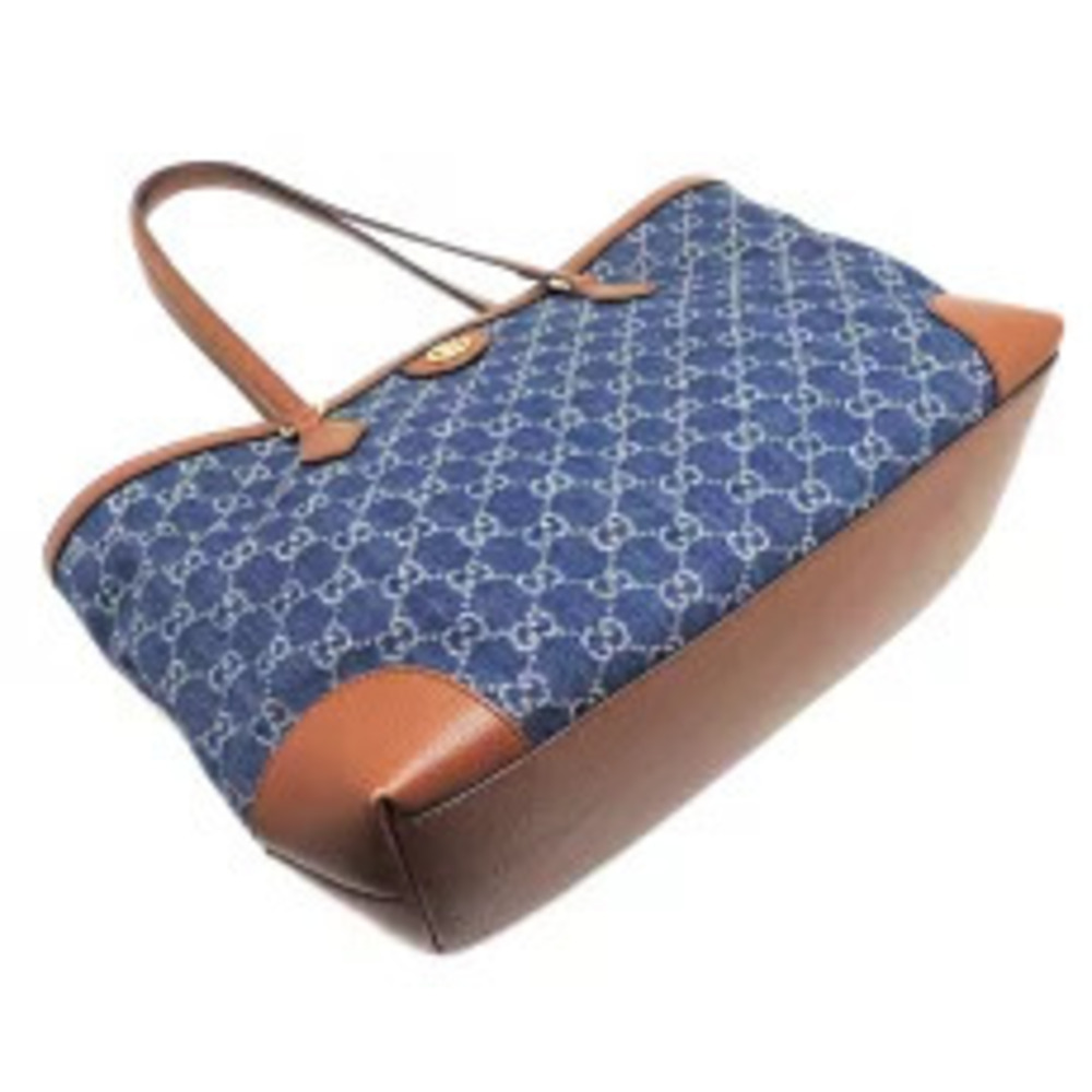 Gucci Ophidia GG Tote Bag Denim Blue - Picture 4 of 6
